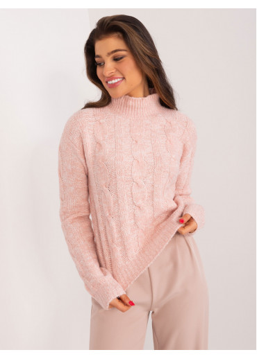 Púdrovo ružový pulóver