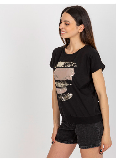 Fialové tričko s potlačou