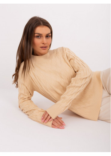 Béžovo hnedý pulóver