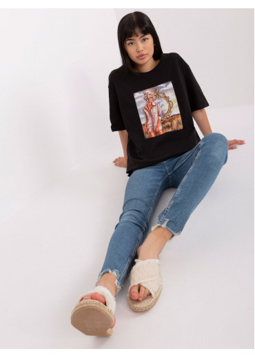 Čierne tričko s potlačou