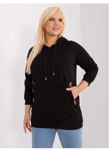 Čierna mikina s kapucňou