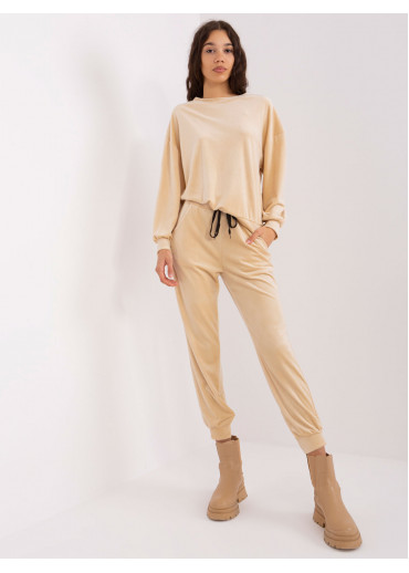 Béžovo hnedá tepláková súprava