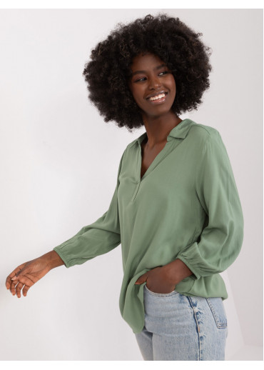 Khaki zelená dámska blúzka