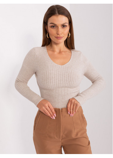 Béžovo hnedý pulóver