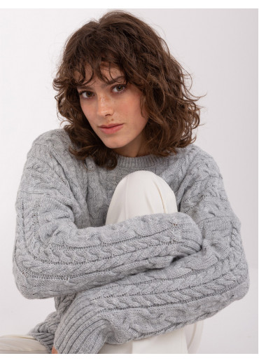 Sivý predĺžený pulóver