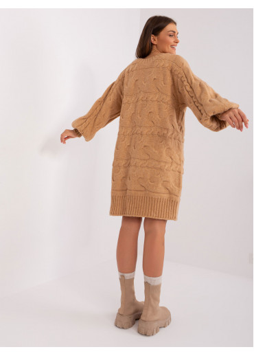 Karamelovo hnedý predĺžený sveter