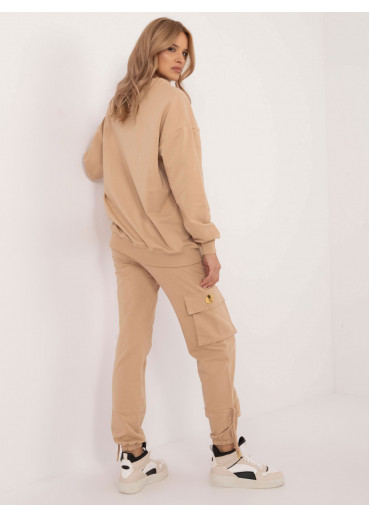 Béžovo hnedá nadčasová tepláková súprava