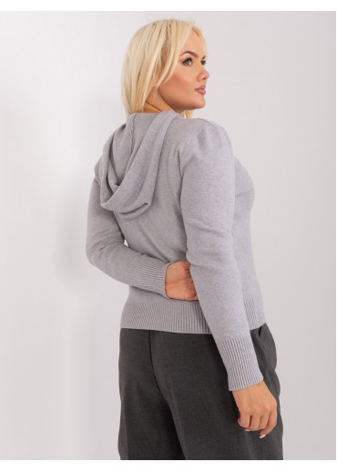 Sivý pulóver s kapucňou