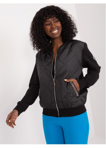 Čierna mikina na zips