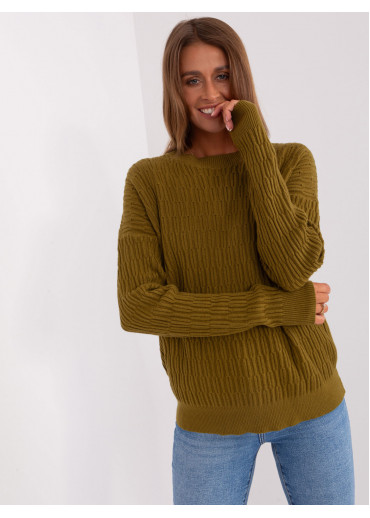 Olivovo zelený pulóver