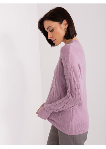 Fialový pulóver