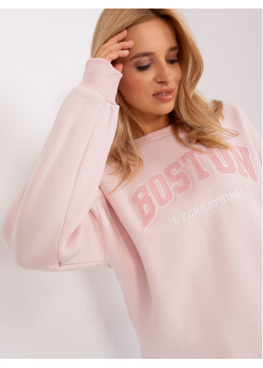 Púdrovo ružová mikina