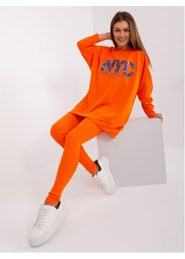 Oranžový teplákový komplet