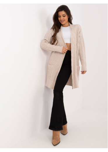 Béžovo hnedý dámsky kardigán