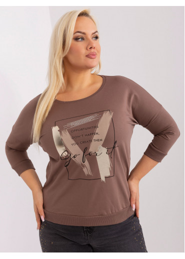 Hnedé tričko s potlačou