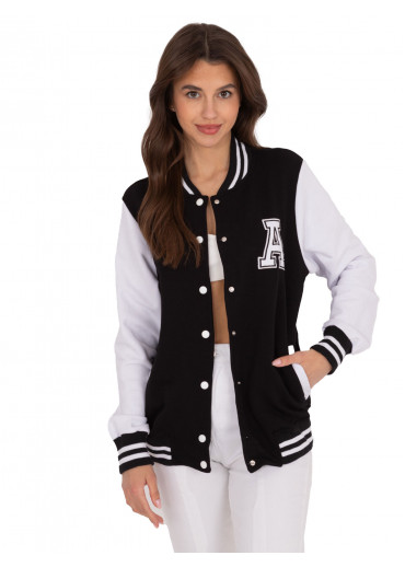 Čierna baseballová mikina