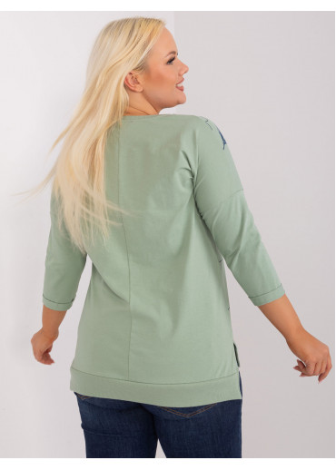 Svetlozelené tričko s potlačou