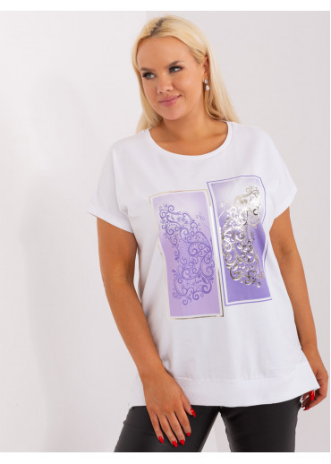 Fialové tričko s potlačou