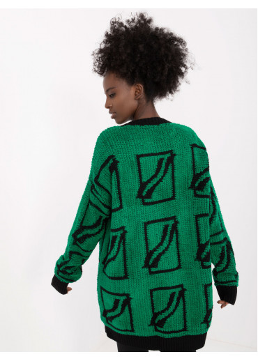 Zelený dámsky oversize sveter