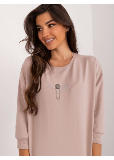 Béžovo hnedé dámske tričko