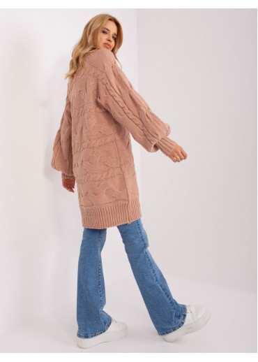 Tmavopúdrovo ružový predĺžený sveter