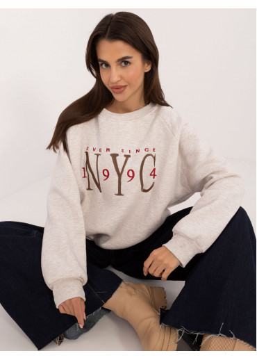 Béžovo hnedá dámska oversize mikina