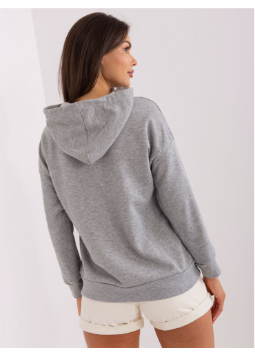 Sivá mikina s kapucňou