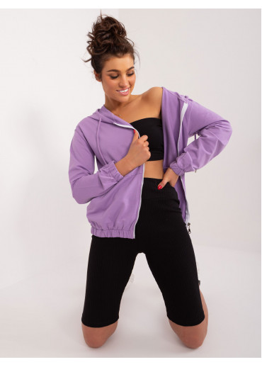 Fialová mikina s kapucňou