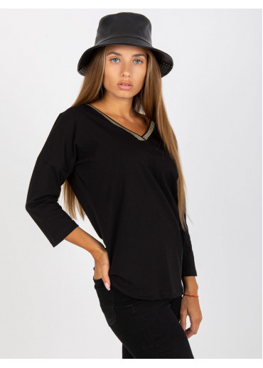 Čierne tričko s 3/4 rukávom