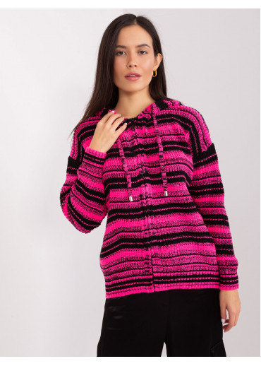 Ružový sveter s kapucňou