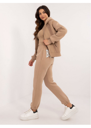 Béžovo hnedá dámska zateplená tepláková súprava