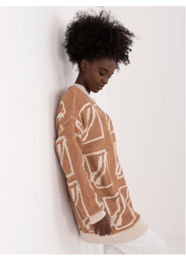 Hnedý dámsky oversize sveter