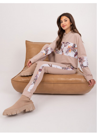 Béžovo hnedá tepláková súprava