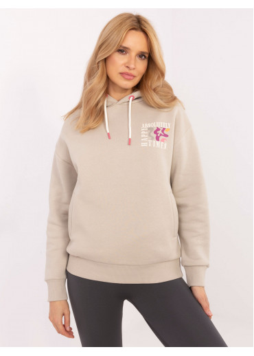 Béžovo hnedá mikina s kapucňou