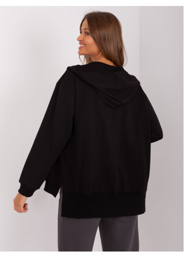 Čierna mikina s kapucňou