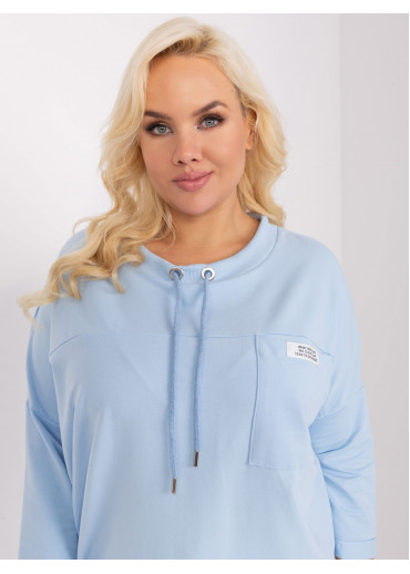 Svetlomodré tričko s 3/4 rukávom