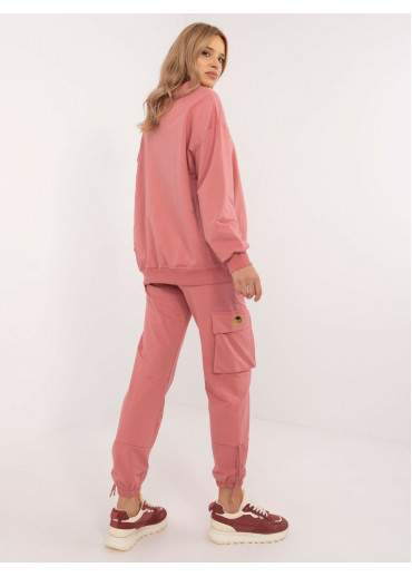 Tmavopúdrovo ružová nadčasová tepláková súprava