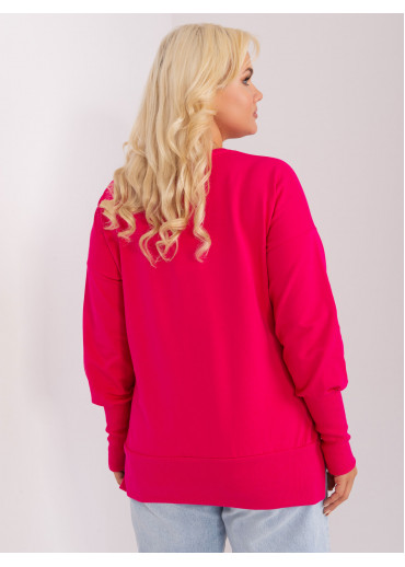 Fuchsiovo ružové tričko s dlhým rukávom