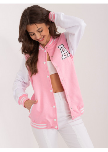 Ružová baseballová mikina