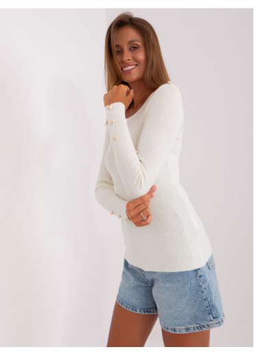 Smotanovo biele tričko s dlhým rukávom