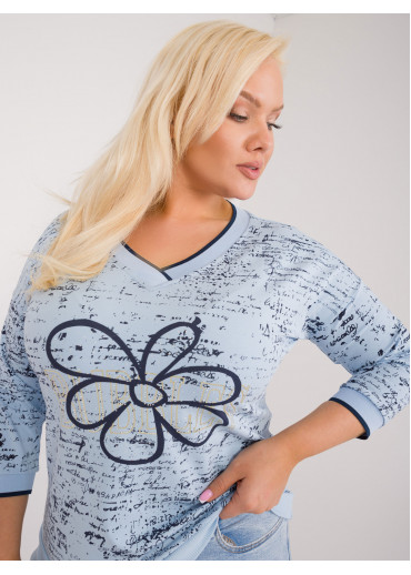 Svetlomodré dámske tričko