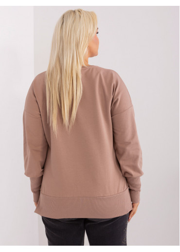 Béžovo hnedé tričko s dlhým rukávom