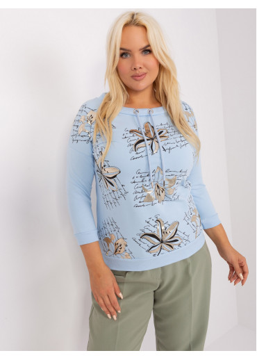 Svetlomodré tričko s potlačou