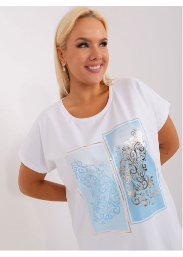 Svetlomodré tričko s potlačou