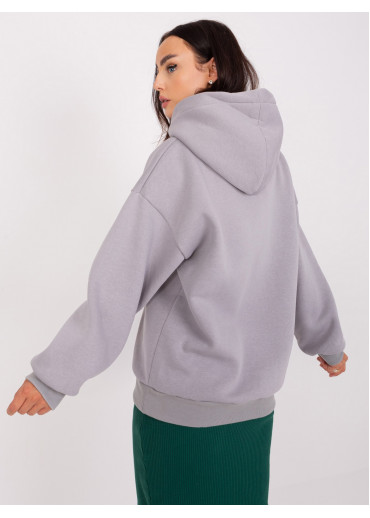 Sivá mikina s kapucňou