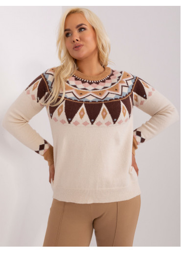 Béžovo hnedý pulóver