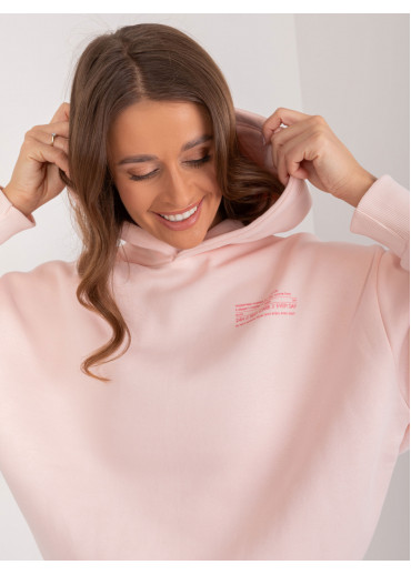 Púdrovo ružová dámska mikina