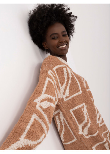 Hnedý dámsky oversize sveter