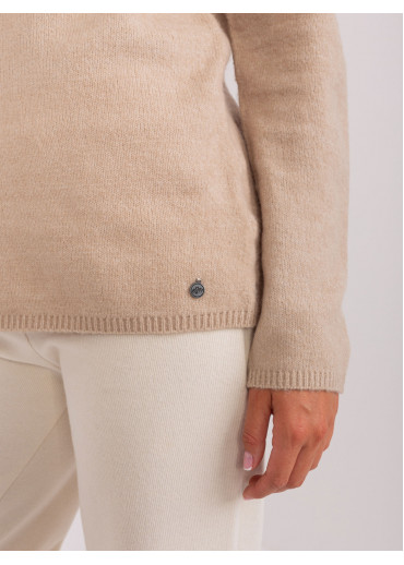 Béžovo hnedý pulóver