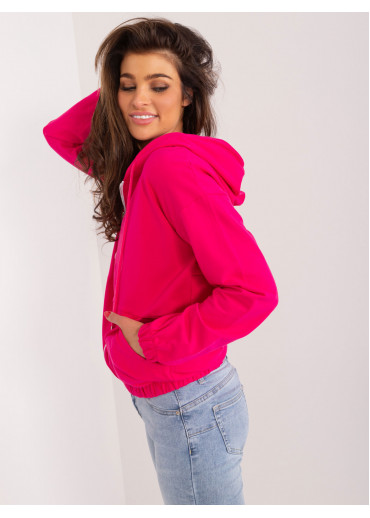 Fuchsiovo ružová mikina s kapucňou